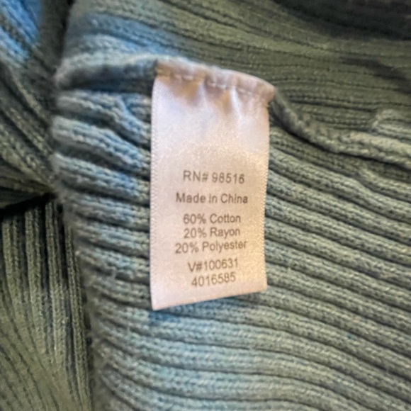 Coldwater Creek Light Blue Diagonally Ribbed Sweater L (14) FREE SHIP - Picture 5 of 5